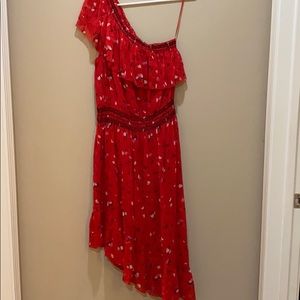 Joie Small off shoulder red dress Small